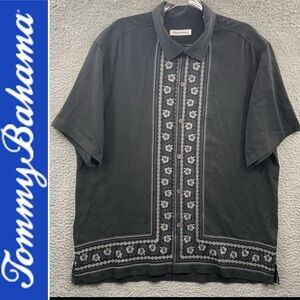 Tommy Bahama Floral Hawaiian Camp Silk Casual